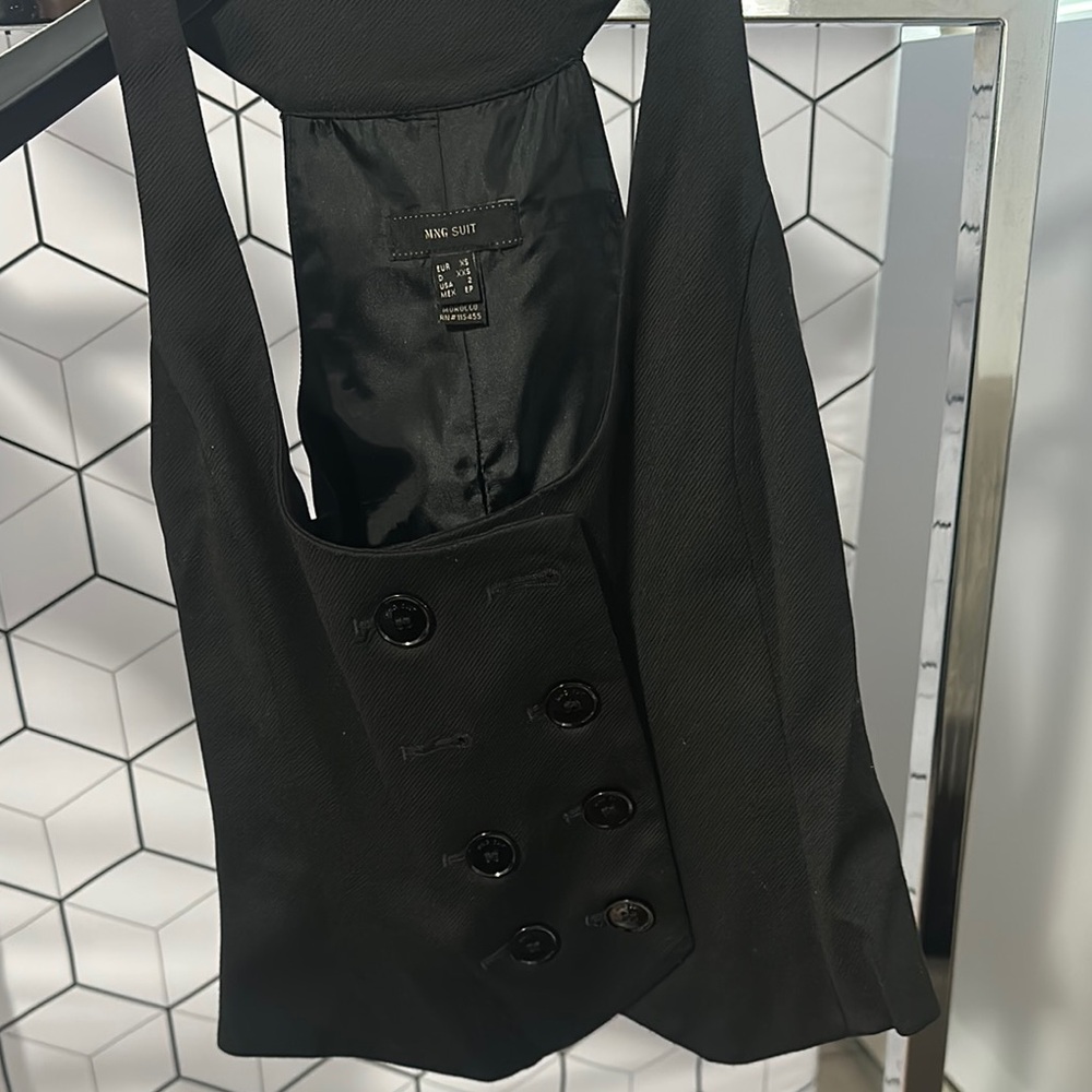Mango Elegant Black Vest